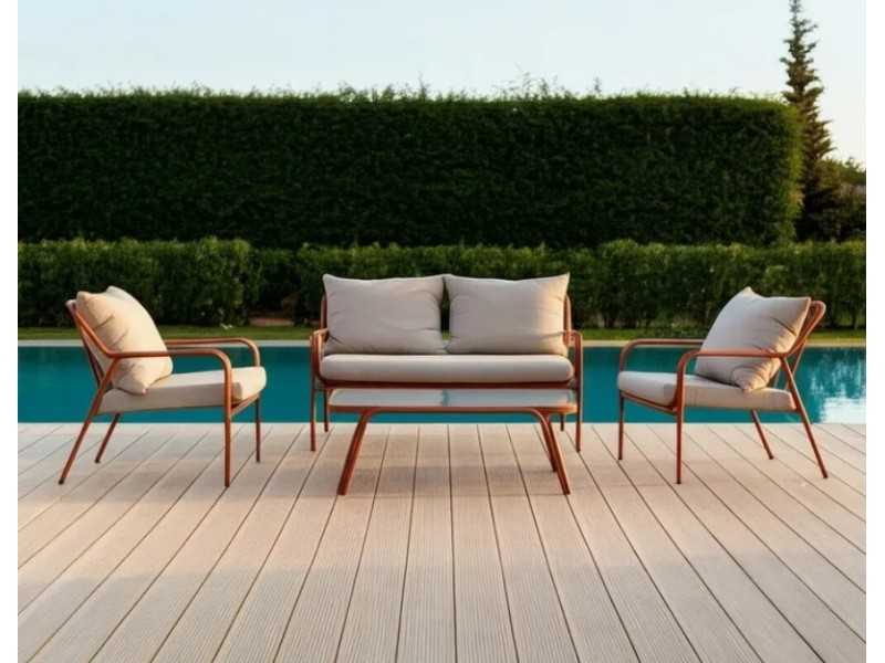 Garden set in lacquered steel - AKIA