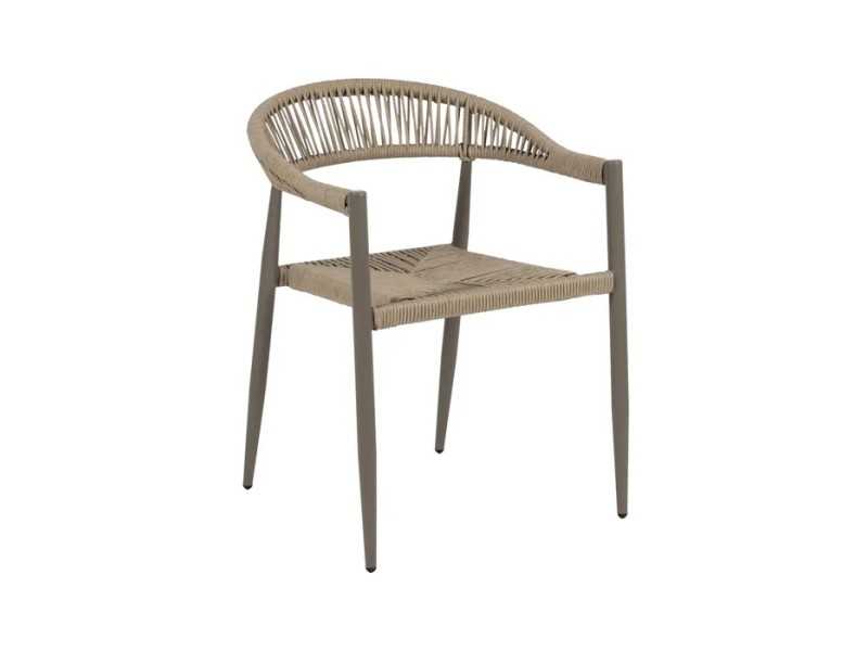 Aluminum outdoor chair - WASSER GRIS