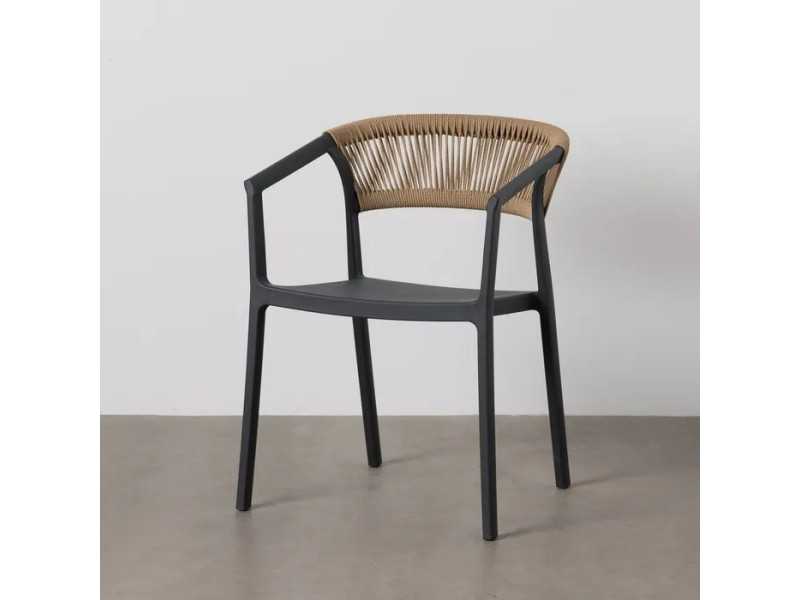 Polypropylene outdoor chair - SOMMER ANTRACITA