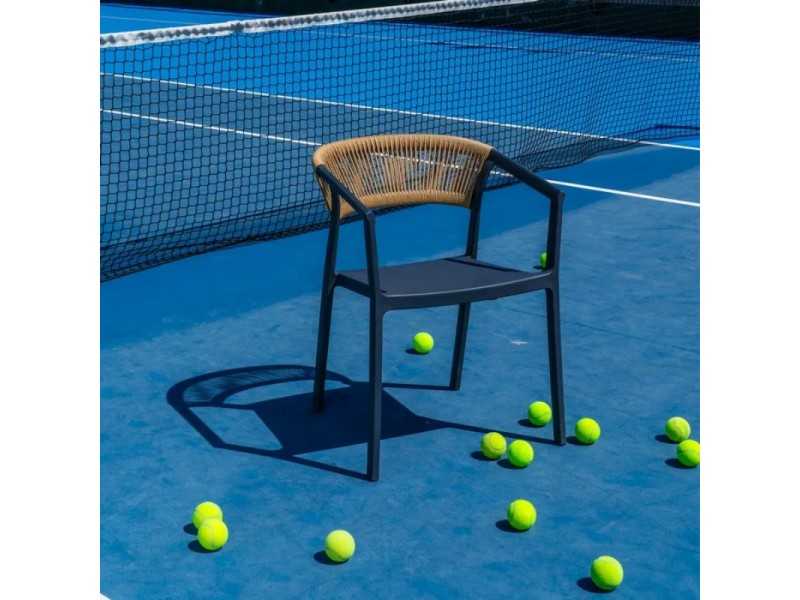 Silla para exterior de polipropileno - SOMMER ANTRACITA