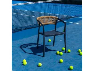 Polypropylene outdoor chair - SOMMER ANTRACITA