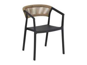 Polypropylene outdoor chair - SOMMER ANTRACITA 2