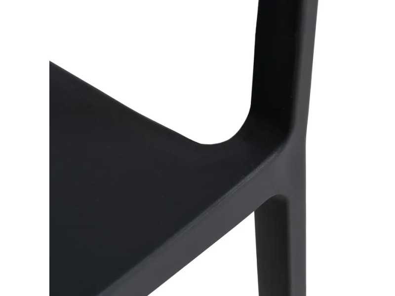 Chaise d'extérieur en polypropylène - SOMMER ANTRACITA