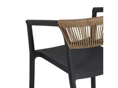 Silla para exterior de polipropileno - SOMMER ANTRACITA