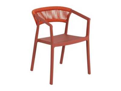 Chaise d'extérieur en polypropylène - SOMMER TERRACOTA Chaise d'extérieur en polypropylène - SOMMER TERRACOTA