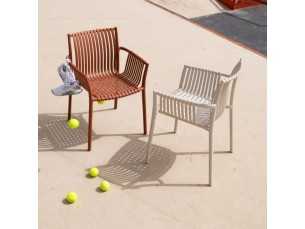 Chaise d'extérieur avec accoudoirs en polypropylène - MYKONOS BEIGE 2