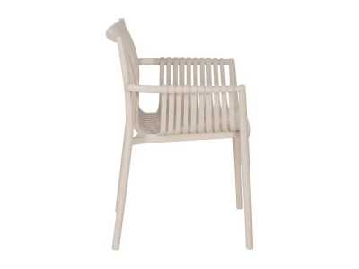 Chaise d'extérieur avec accoudoirs en polypropylène - MYKONOS BEIGE Chaise d'extérieur avec accoudoirs en polypropylène - MYKONOS BEIGE