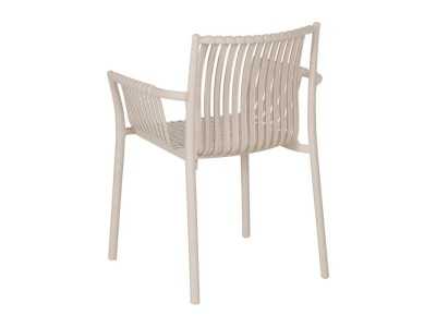 Chaise d'extérieur avec accoudoirs en polypropylène - MYKONOS BEIGE Chaise d'extérieur avec accoudoirs en polypropylène - MYKONOS BEIGE