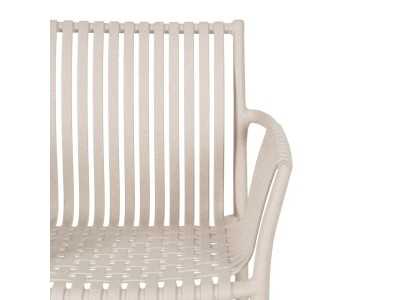 Chaise d'extérieur avec accoudoirs en polypropylène - MYKONOS BEIGE Chaise d'extérieur avec accoudoirs en polypropylène - MYKONOS BEIGE