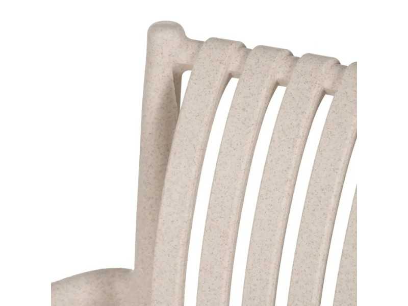 Chaise d'extérieur avec accoudoirs en polypropylène - MYKONOS BEIGE