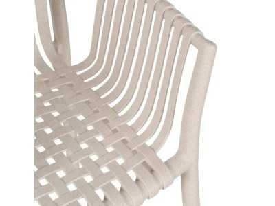 Chaise d'extérieur avec accoudoirs en polypropylène - MYKONOS BEIGE Chaise d'extérieur avec accoudoirs en polypropylène - MYKONOS BEIGE