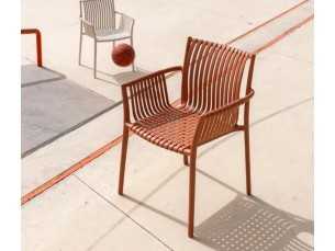 Outdoor chair with polypropylene arms - MYKONOS CALDERA