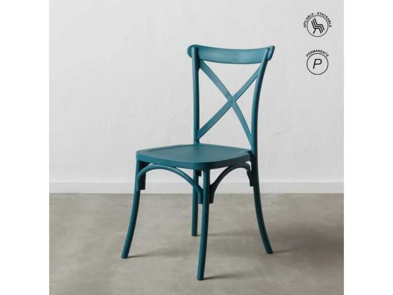 Silla de jardín color azul - CHRISTA BLEU