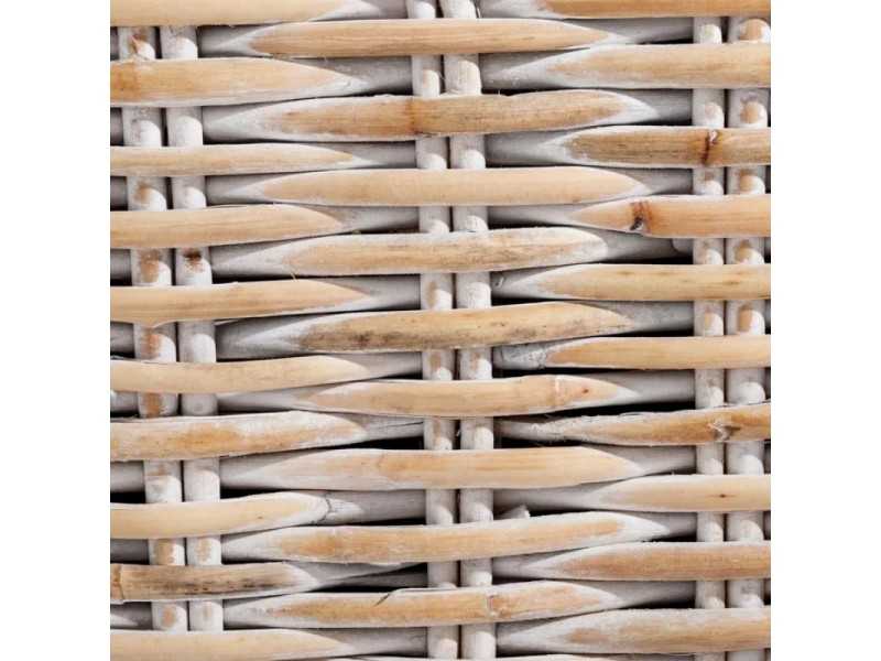 Upholstered rattan armchair - BAMBO