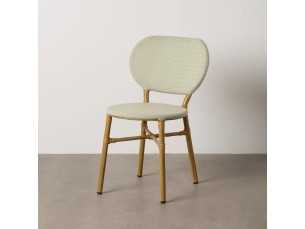 Outdoor chair made of aluminum and textilene - FLOWER AGUA MARINA