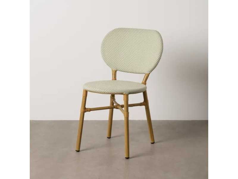 Silla para exterior de aluminio y textileno - FLOWER AGUA MARINA