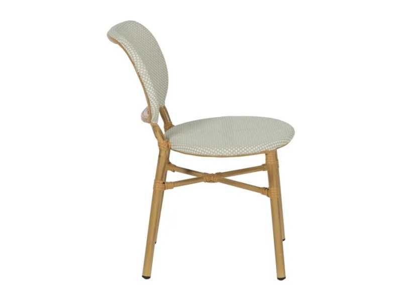Silla para exterior de aluminio y textileno - FLOWER AGUA MARINA