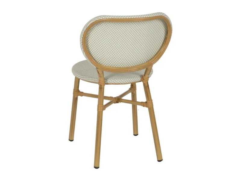 Silla para exterior de aluminio y textileno - FLOWER AGUA MARINA