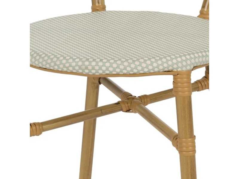 Silla para exterior de aluminio y textileno - FLOWER AGUA MARINA