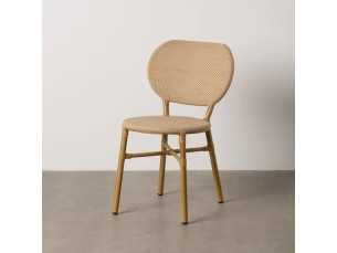 Outdoor chair made of aluminum and textilene - FLOWER BEIGE