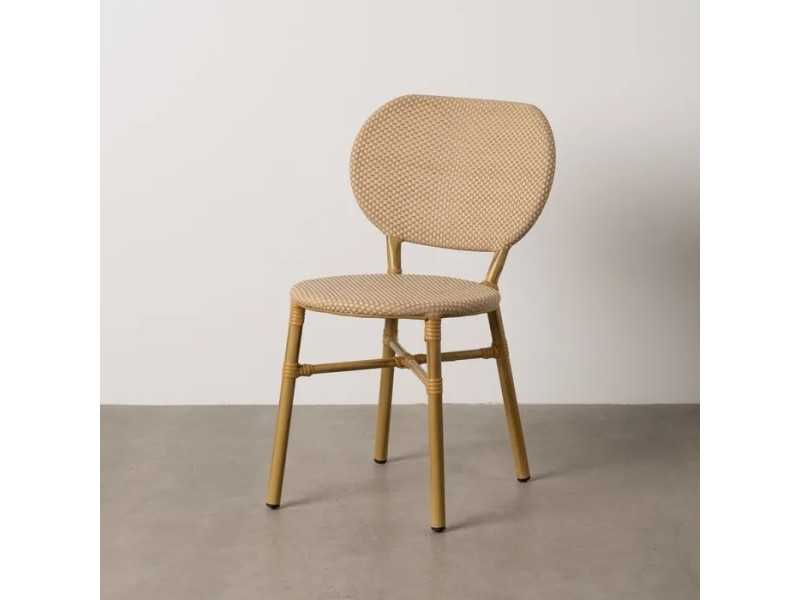 Silla para exterior de aluminio y textileno - FLOWER BEIGE
