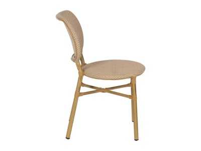 Silla para exterior de aluminio y textileno - FLOWER BEIGE Silla para exterior de aluminio y textileno - FLOWER BEIGE