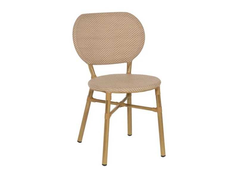 Silla para exterior de aluminio y textileno - FLOWER BEIGE