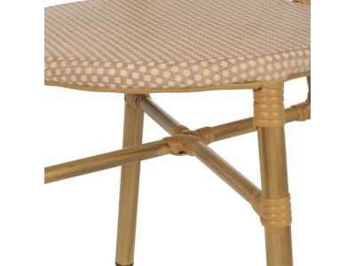 Silla para exterior de aluminio y textileno - FLOWER BEIGE Silla para exterior de aluminio y textileno - FLOWER BEIGE