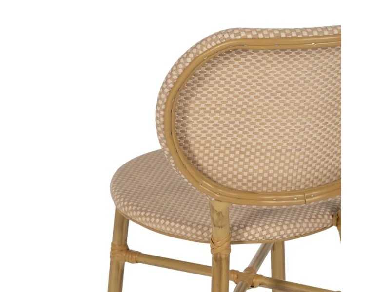 Silla para exterior de aluminio y textileno - FLOWER BEIGE