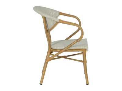 Outdoor aluminum chair with arms and textilene - GARTEN AGUAMARINA