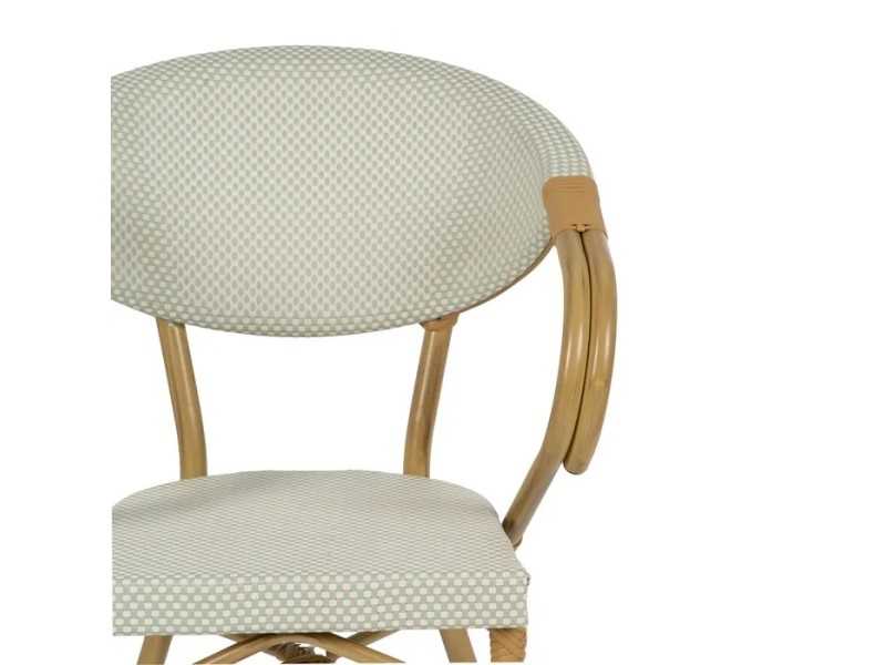 Silla para exterior con brazos de aluminio y textileno - GARTEN AGUAMARINA