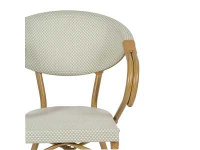 Outdoor aluminum chair with arms and textilene - GARTEN AGUAMARINA