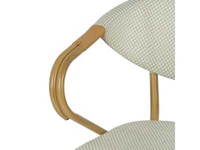 Outdoor aluminum chair with arms and textilene - GARTEN AGUAMARINA