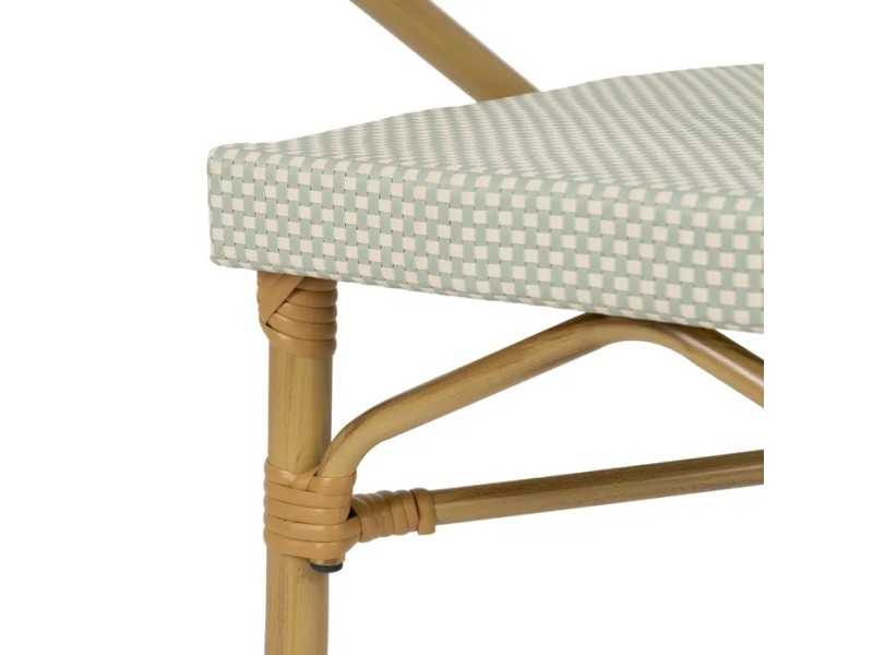 Silla para exterior con brazos de aluminio y textileno - GARTEN AGUAMARINA