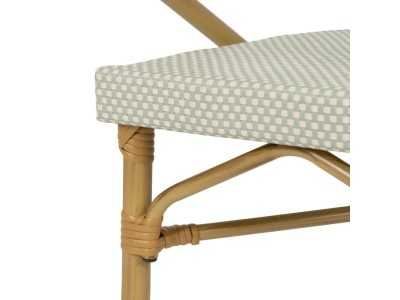 Outdoor aluminum chair with arms and textilene - GARTEN AGUAMARINA