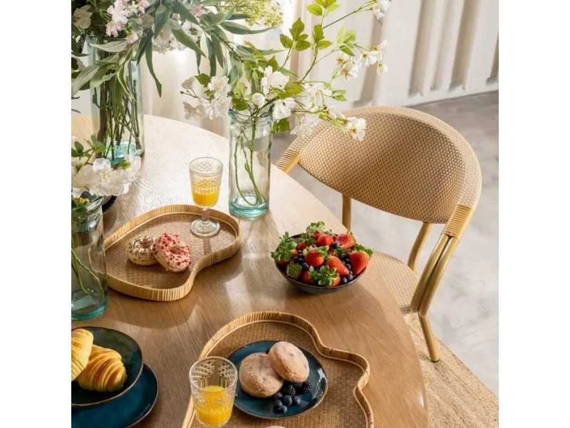 Chaise d'extérieur avec accoudoirs en aluminium et textilène - GARTEN BEIGE
