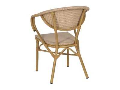 Silla para exterior con brazos de aluminio y textileno - GARTEN BEIGE Silla para exterior con brazos de aluminio y textileno - GARTEN BEIGE