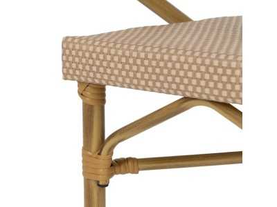 Silla para exterior con brazos de aluminio y textileno - GARTEN BEIGE Silla para exterior con brazos de aluminio y textileno - GARTEN BEIGE