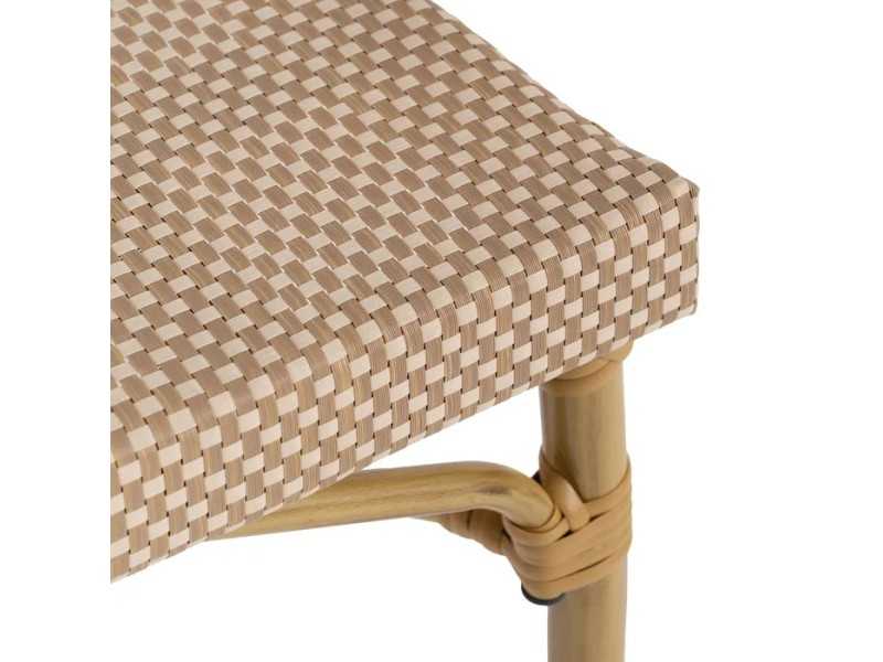Chaise d'extérieur avec accoudoirs en aluminium et textilène - GARTEN BEIGE