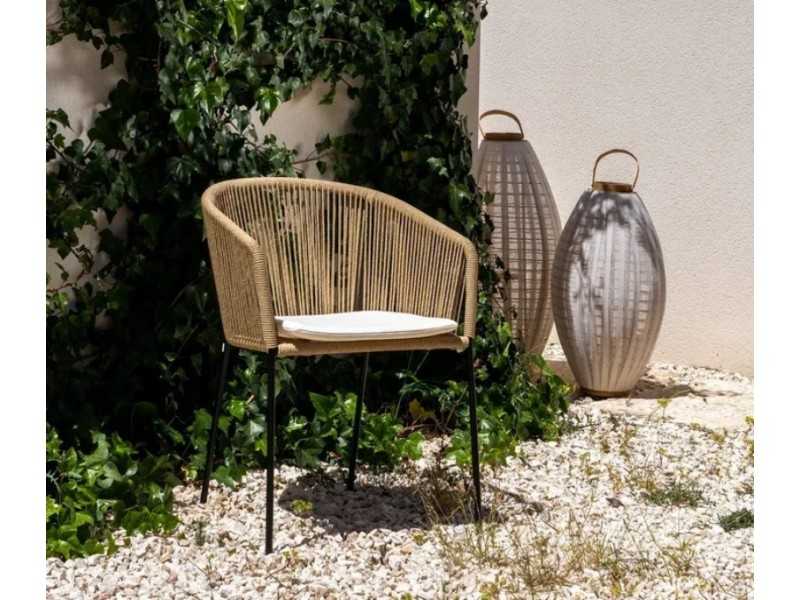 Outdoor chair in steel and polyethylene - HAITÍ