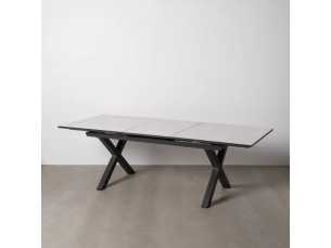 Table de jardin extensible avec plateau en porcelaine et structure en aluminium - HITZE 2