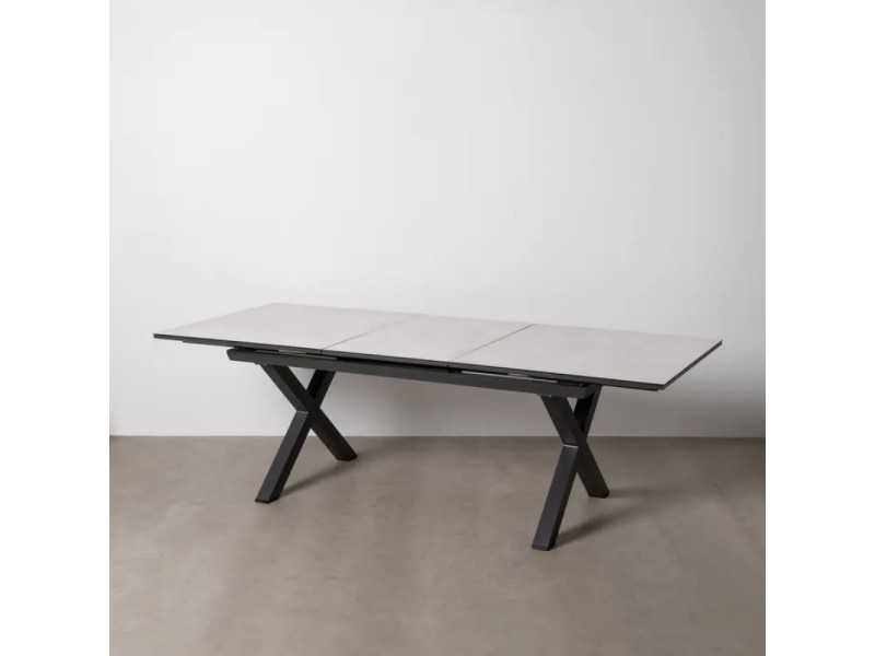 Table de jardin extensible avec plateau en porcelaine et structure en aluminium - HITZE
