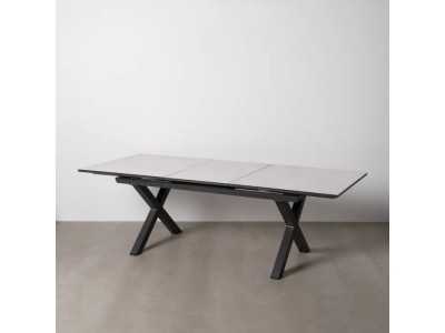 Table de jardin extensible avec plateau en porcelaine et structure en aluminium - HITZE