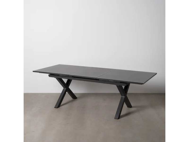 Table de jardin extensible avec plateau en porcelaine et structure en aluminium - HITZE ANTRACITA