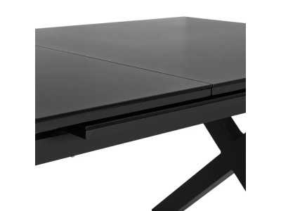 Extendable garden table with porcelain top and aluminum frame - HITZE ANTRACITA