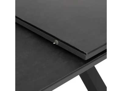 Extendable garden table with porcelain top and aluminum frame - HITZE ANTRACITA