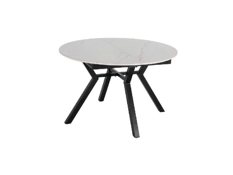 Table de jardin ronde extensible avec plateau en porcelaine - HOREK A