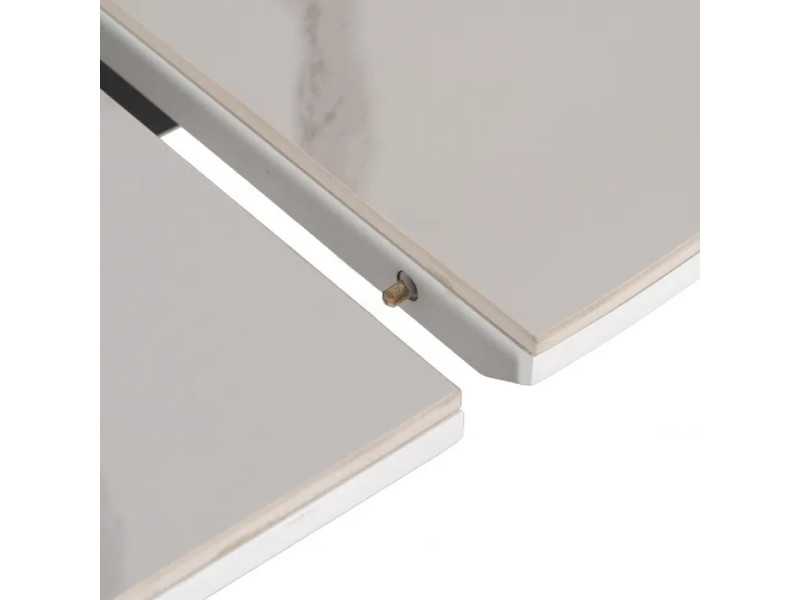 Table de jardin ronde extensible avec plateau en porcelaine - HOREK A