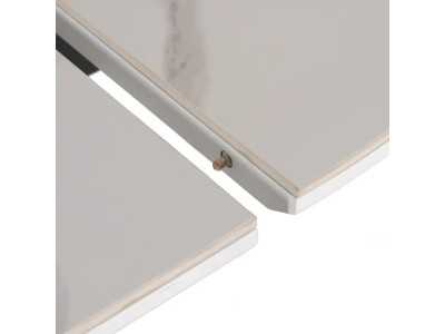 Mesa de jardín redonda extensible con tapa porcelánico - HOREK A