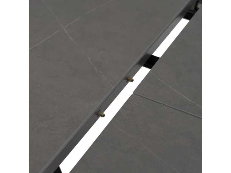 Mesa de jardín redonda extensible con tapa porcelánico - HOREK B